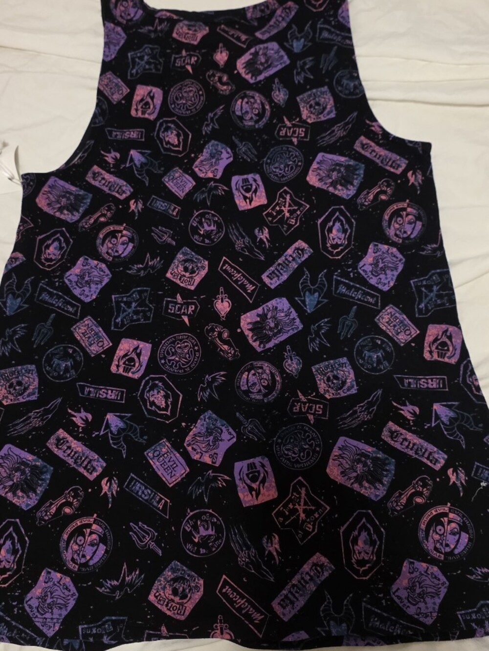 Torrid Disney Lace Up Tank Top Villains Print 0x - Picture 2 of 5